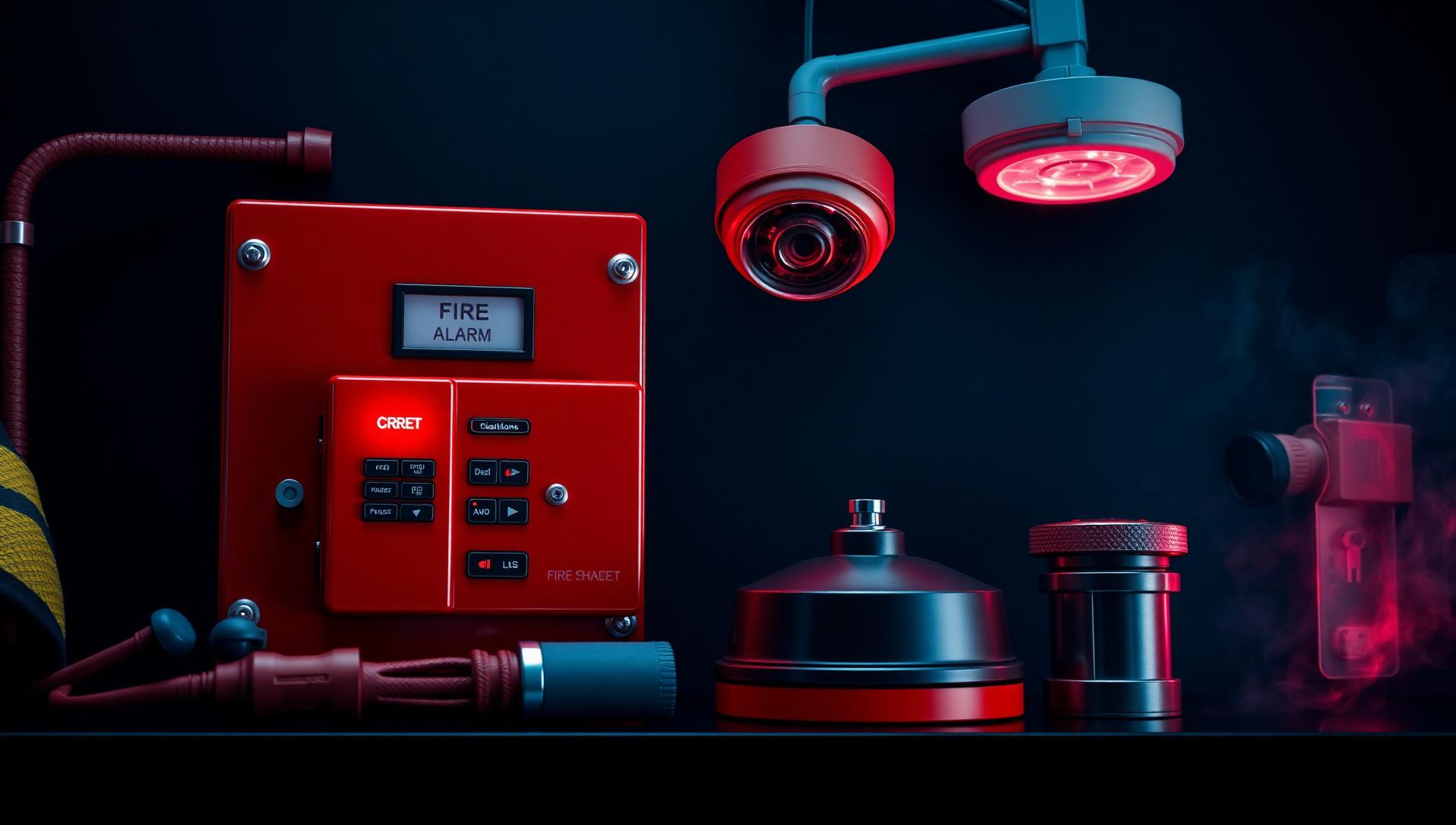 Fire alarm panel and CCTV